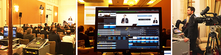 Professionelle Livestream- und Videoaufzeichnung der Sauren Investmentkonferenz mit Kamera, Regie und Publikum