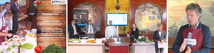 Banner für Webinar mit Adventstrading-Kochshow: Livestream und Videomitschnitt mit Koch und Podiumsdiskussion