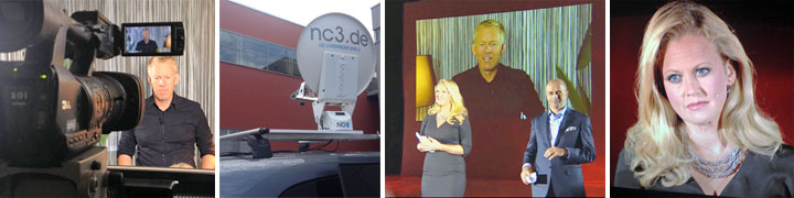 NC3 Livestream-Produktion für Energetix: Kamera, Satellitenwagen, Bühnenmoderation und Moderatorin