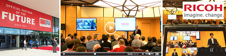 IFA Liveproduktion: Full-HD Videostream für Ricoh mit Konferenz und Streaming-Setup