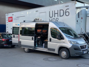 NC3 UHD Livestream Van vor SRF UHD6 HDR Ü-Wagen