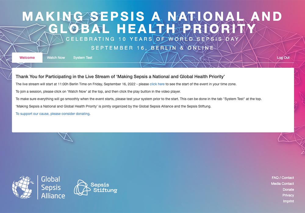 World Sepsis Day Berlin Hybrid Event