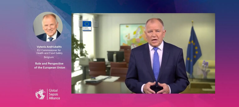 Vytenis Andriukaitis, EU Commissioner, spricht beim World Sepsis Congress 2021 Livestream