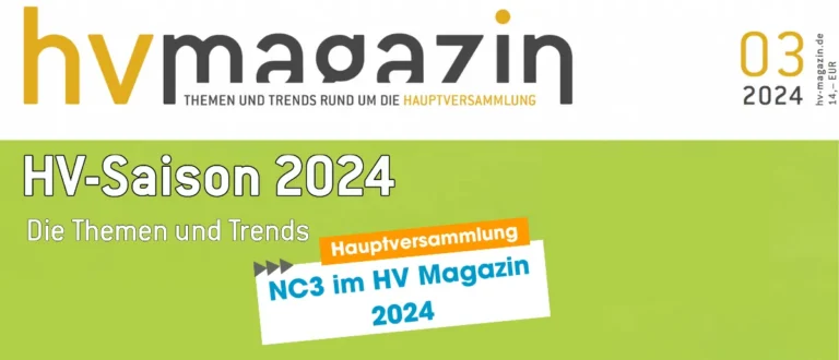 HV Magazin 03/2024 Titelbild mit NC3 Hauptversammlung Feature und Saison-Themen