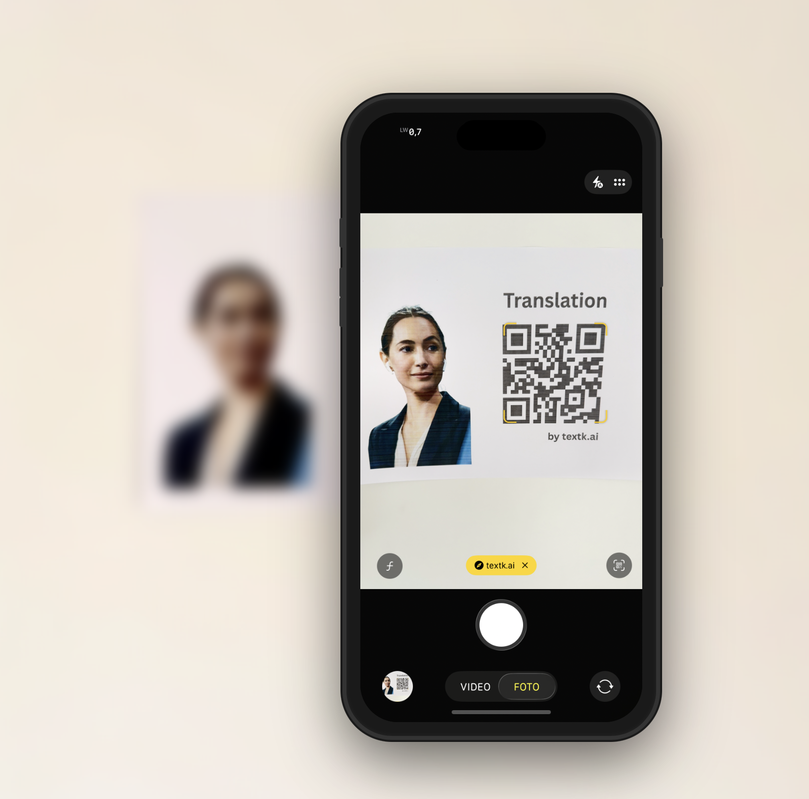 textk.ai Mobile App — Live-Übersetzung per Smartphone, QR-Code scannen und sofort dabei